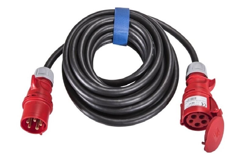 ​​​​​​​Krachtkabel 32 Amp. 4 polig, 10 mtr.