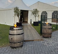Vuurregenton verrijdbaar